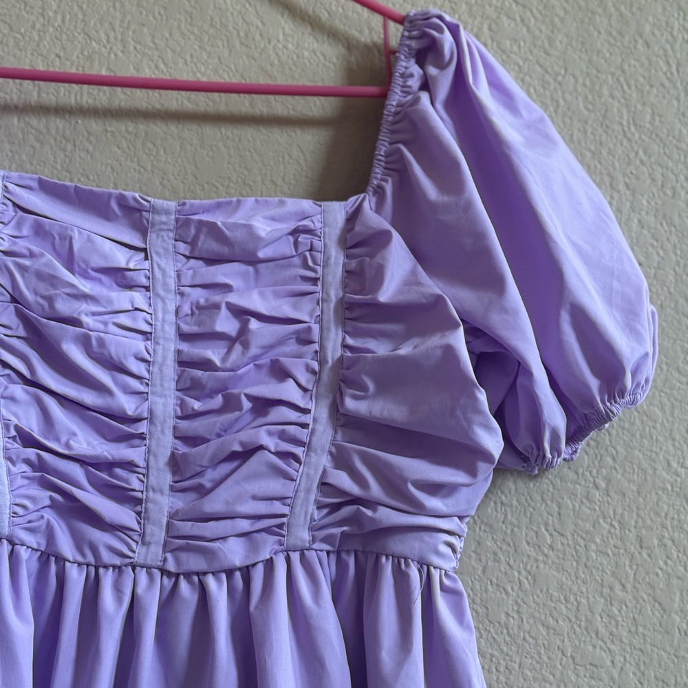NWT Auruem Grosgrain Lavender midi Dress - Picture 4 of 8